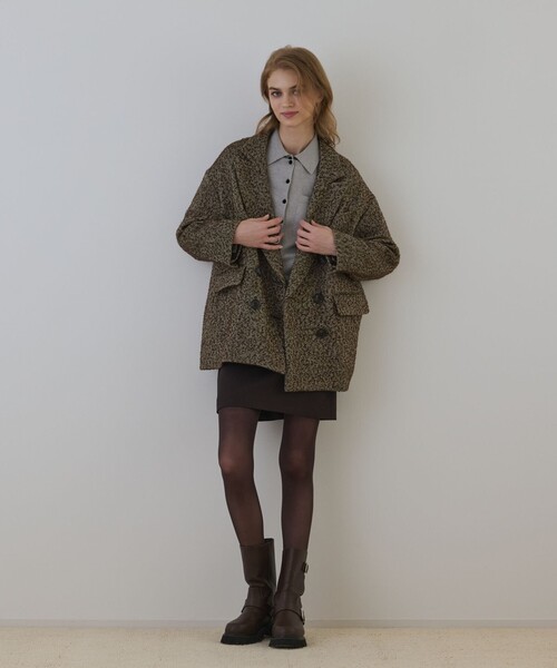 Diagram(ダイアグラム)の「カルゼツイードダブルジャケット(その他アウター・レディース・グレー/ブラウン・38/36)」の7枚目の写真