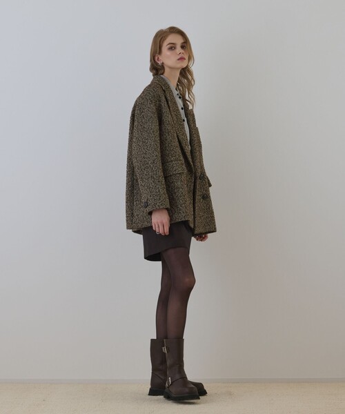 Diagram(ダイアグラム)の「カルゼツイードダブルジャケット(その他アウター・レディース・グレー/ブラウン・38/36)」の10枚目の写真