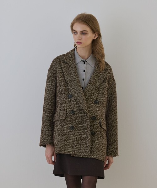 Diagram(ダイアグラム)の「カルゼツイードダブルジャケット(その他アウター・レディース・グレー/ブラウン・38/36)」の11枚目の写真