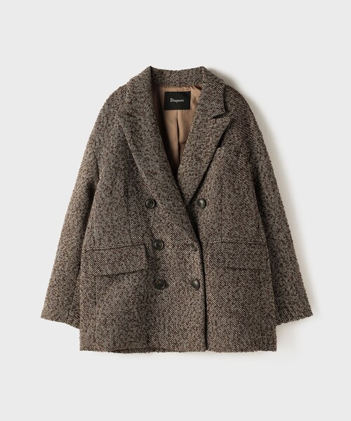 Diagram(ダイアグラム)の「カルゼツイードダブルジャケット(その他アウター・レディース・グレー/ブラウン・38/36)」の21枚目の写真