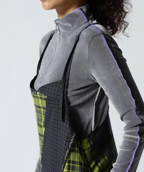 AULA AILA(アウラアイラ)の「AULA AILA(アウラ アイラ)別注チェックジャンパースカート(ワンピース・レディース・イエロー/ブラック・0)」の19枚目の写真