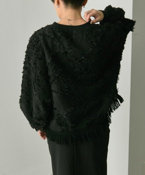 ear PAPILLONNER（イアパピヨネ）の「裾タッセルトップス【SUM1 STYLE】（Tシャツ/カットソー・レディース・ブラック/サックスブルー・FREE）」の15枚目の写真