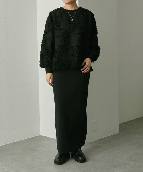 ear PAPILLONNER（イアパピヨネ）の「裾タッセルトップス【SUM1 STYLE】（Tシャツ/カットソー・レディース・ブラック/サックスブルー・FREE）」の18枚目の写真