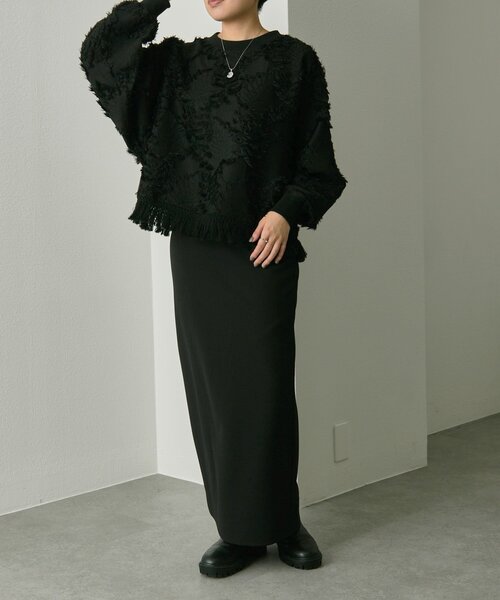 ear PAPILLONNER（イアパピヨネ）の「裾タッセルトップス【SUM1 STYLE】（Tシャツ/カットソー・レディース・ブラック/サックスブルー・FREE）」の20枚目の写真