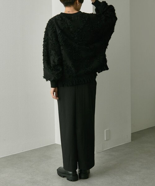 ear PAPILLONNER（イアパピヨネ）の「裾タッセルトップス【SUM1 STYLE】（Tシャツ/カットソー・レディース・ブラック/サックスブルー・FREE）」の13枚目の写真