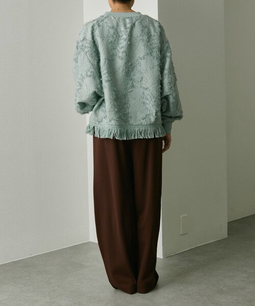 ear PAPILLONNER（イアパピヨネ）の「裾タッセルトップス【SUM1 STYLE】（Tシャツ/カットソー・レディース・ブラック/サックスブルー・FREE）」の12枚目の写真