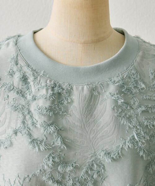 ear PAPILLONNER（イアパピヨネ）の「裾タッセルトップス【SUM1 STYLE】（Tシャツ/カットソー・レディース・ブラック/サックスブルー・FREE）」の7枚目の写真