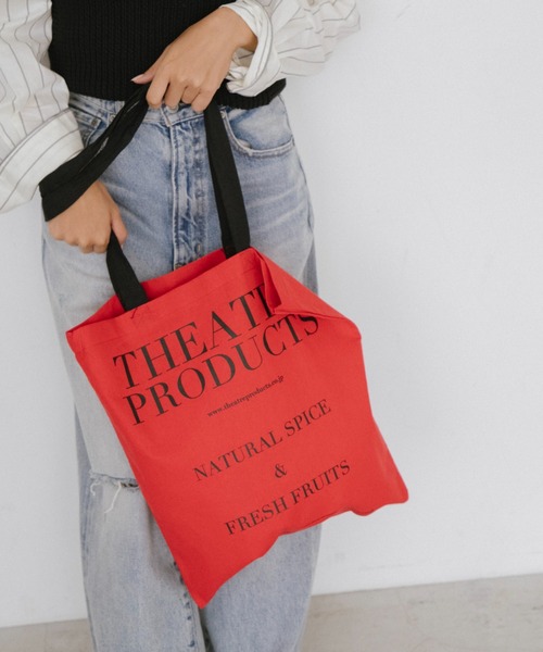 THEATRE PRODUCTS（シアタープロダクツ）の「ロゴプリントトートバッグ（トートバッグ・レディース・ブラック/レッド/ホワイト・FREE）」の3枚目の写真