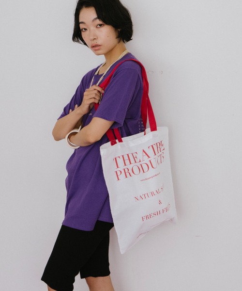 THEATRE PRODUCTS（シアタープロダクツ）の「ロゴプリントトートバッグ（トートバッグ・レディース・ブラック/レッド/ホワイト・FREE）」の5枚目の写真