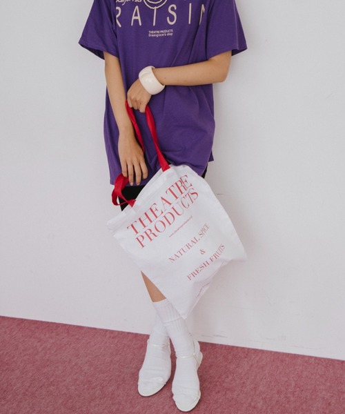 THEATRE PRODUCTS（シアタープロダクツ）の「ロゴプリントトートバッグ（トートバッグ・レディース・ブラック/レッド/ホワイト・FREE）」の6枚目の写真