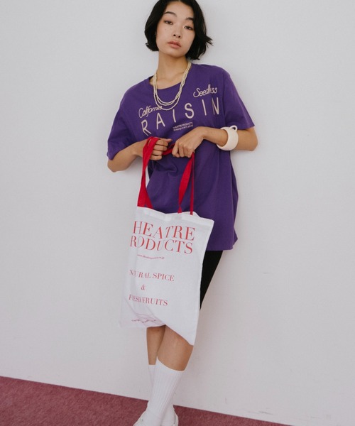 THEATRE PRODUCTS（シアタープロダクツ）の「ロゴプリントトートバッグ（トートバッグ・レディース・ブラック/レッド/ホワイト・FREE）」の9枚目の写真