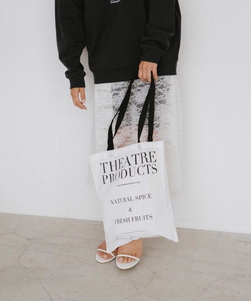 THEATRE PRODUCTS（シアタープロダクツ）の「ロゴプリントトートバッグ（トートバッグ・レディース・ブラック/レッド/ホワイト・FREE）」の11枚目の写真
