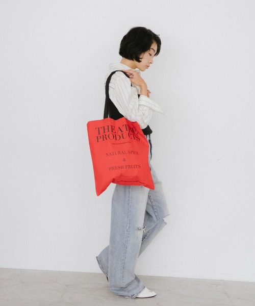 THEATRE PRODUCTS（シアタープロダクツ）の「ロゴプリントトートバッグ（トートバッグ・レディース・ブラック/レッド/ホワイト・FREE）」の19枚目の写真