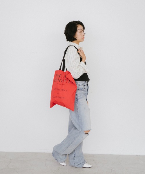 THEATRE PRODUCTS（シアタープロダクツ）の「ロゴプリントトートバッグ（トートバッグ・レディース・ブラック/レッド/ホワイト・FREE）」の20枚目の写真