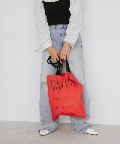 THEATRE PRODUCTS（シアタープロダクツ）の「ロゴプリントトートバッグ（トートバッグ・レディース・ブラック/レッド/ホワイト・FREE）」の22枚目の写真