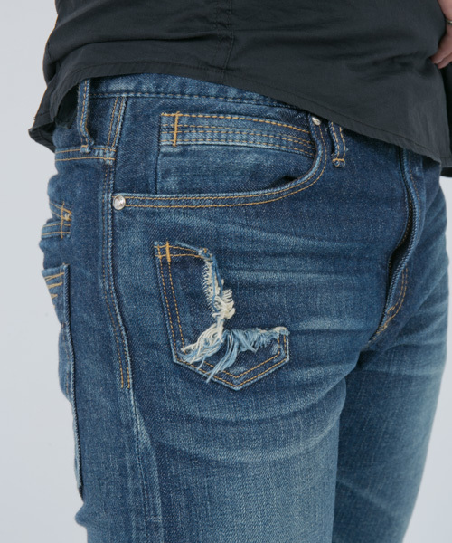 TAVERNITI SO JEANS（タヴァニティソージーンズ）の「【JIMMY TAVERNITI / ジミー タバニティ】Blackie スリム テーパード デニム（デニムパンツ・メンズ・インディゴブルー・32inch/33inch/31inch/28inch/29inch/30inch/34inch）」の4枚目の写真