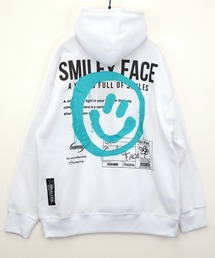 【GROOVY STORE】SMILEY FACE 裏起毛ビッグサイズスプルオーバーパーカー