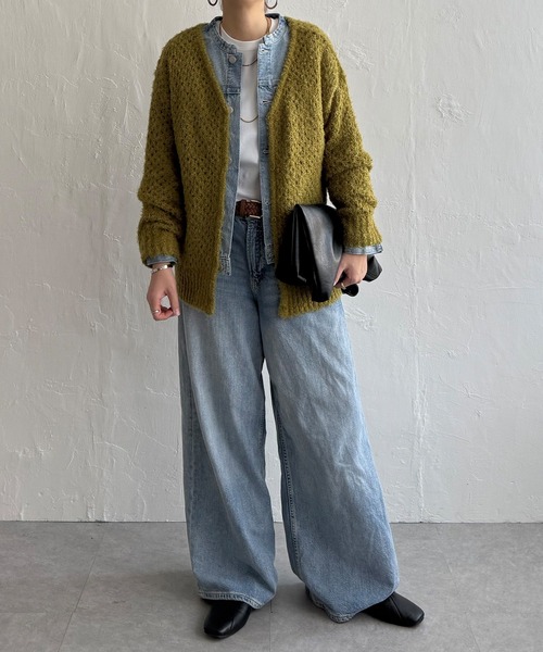 LBC（エルビーシー）の「フェザーメッシュカーディガン（カーディガン/ボレロ・レディース・オフホワイト/ブルー/ライトカーキ/チャコール・M）」の19枚目の写真