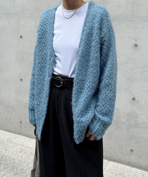 LBC（エルビーシー）の「フェザーメッシュカーディガン（カーディガン/ボレロ・レディース・オフホワイト/ブルー/ライトカーキ/チャコール・M）」の22枚目の写真