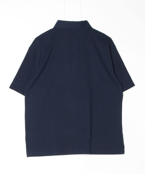 Perfect Suit FActory(パーフェクトスーツファクトリー)の「【ストレッチ】ワイドカラーポロシャツ ブラック/ネイビー(ポロシャツ・メンズ・ネイビー/ブラック/ライトグレー/ホワイト・LL/L/M)」の5枚目の写真