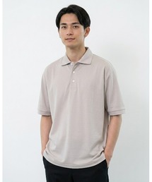 Perfect Suit FActory（パーフェクトスーツファクトリー）の「ストレッチワイドカラーポロシャツ　ブラック/ネイビー（ポロシャツ）」