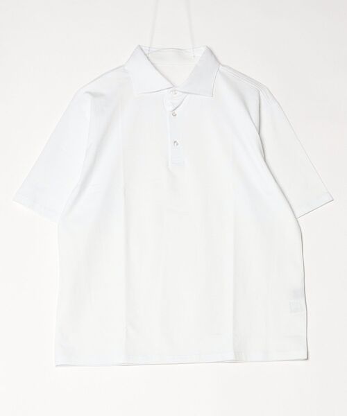 Perfect Suit FActory(パーフェクトスーツファクトリー)の「【ストレッチ】ワイドカラーポロシャツ ブラック/ネイビー(ポロシャツ・メンズ・ネイビー/ブラック/ライトグレー/ホワイト・LL/L/M)」の14枚目の写真