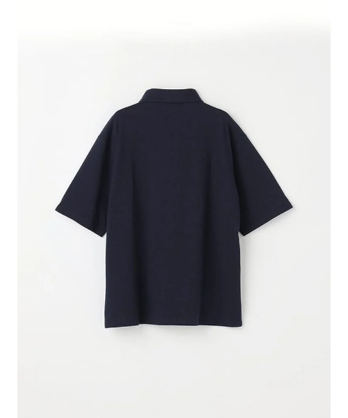 Perfect Suit FActory(パーフェクトスーツファクトリー)の「【ストレッチ】ワイドカラーポロシャツ ブラック/ネイビー(ポロシャツ・メンズ・ネイビー/ブラック/ライトグレー/ホワイト・LL/L/M)」の9枚目の写真