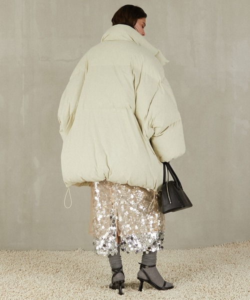 PRANK PROJECT（プランクプロジェクト）の「ポンチョダウン / Poncho Down（ダウンジャケット/コート・レディース・ブラック/アイボリー・FREE）」の8枚目の写真