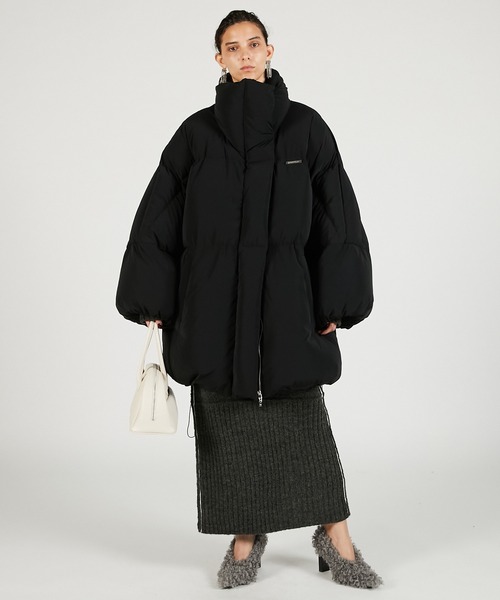 PRANK PROJECT（プランクプロジェクト）の「ポンチョダウン / Poncho Down（ダウンジャケット/コート・レディース・ブラック/アイボリー・FREE）」の6枚目の写真