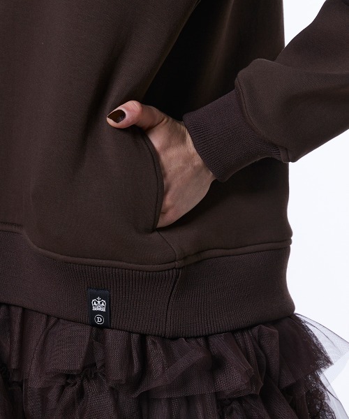 DOUBLE STANDARD CLOTHING（ダブルスタンダードクロージング）の「チュールドッキングワンピース（ワンピース・レディース・ブラック/ブラウン・FREE）」の9枚目の写真