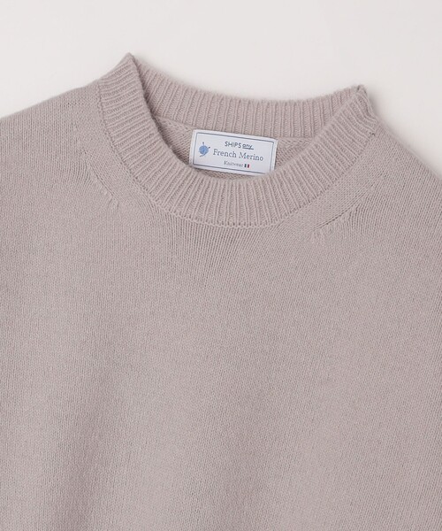 SHIPS any（シップス エニィ）の「SHIPS any: French Merino ウール クルーネック ニット◇（ニット/セーター・メンズ・ブラック/ブルー/グレー/レッド/グリーン/ブラウン・LARGE/MEDIUM/SMALL）」の3枚目の写真