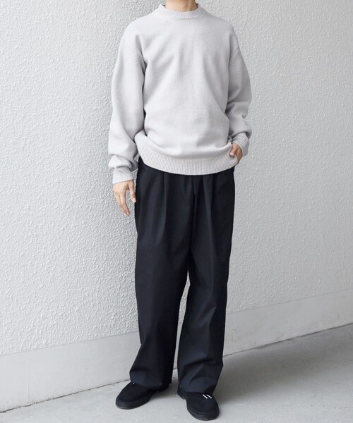 SHIPS any（シップス エニィ）の「SHIPS any: French Merino ウール クルーネック ニット◇（ニット/セーター・メンズ・ブラック/ブルー/グレー/レッド/グリーン/ブラウン・LARGE/MEDIUM/SMALL）」の7枚目の写真