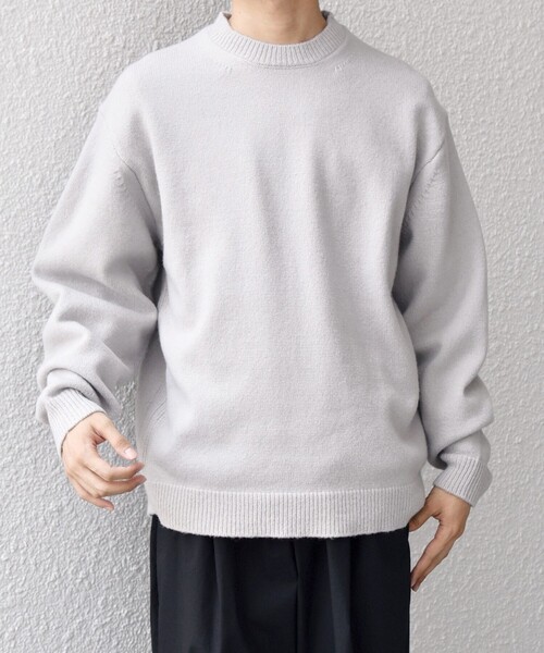 SHIPS any（シップス エニィ）の「SHIPS any: French Merino ウール クルーネック ニット◇（ニット/セーター・メンズ・ブラック/ブルー/グレー/レッド/グリーン/ブラウン・LARGE/MEDIUM/SMALL）」の9枚目の写真