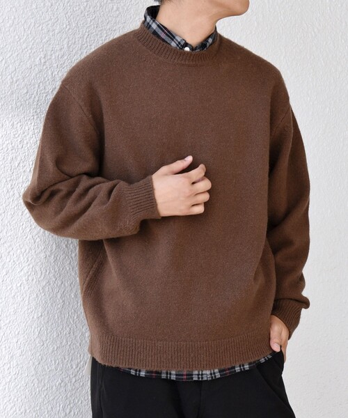 SHIPS any: French Merino ウール クルーネック ニット◇（ニット