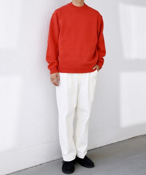 セール】SHIPS any: French Merino ウール クルーネック ニット