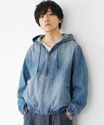 MinoriTY（マイノリティ）の「【MinoriTY】ヴィンテージ加工フルジップデニムパーカー メンズ 秋服 冬服 春服（パーカー）」