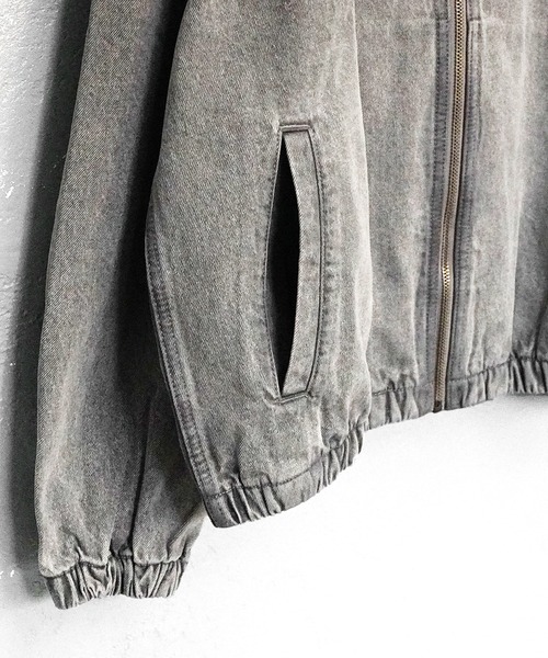 MinoriTY（マイノリティ）の「【MinoriTY】ヴィンテージ加工フルジップデニムパーカー メンズ 秋服 冬服 春服（パーカー・メンズ・ブラック/ライトブルー/ライトグレー・M/L/LL）」の17枚目の写真