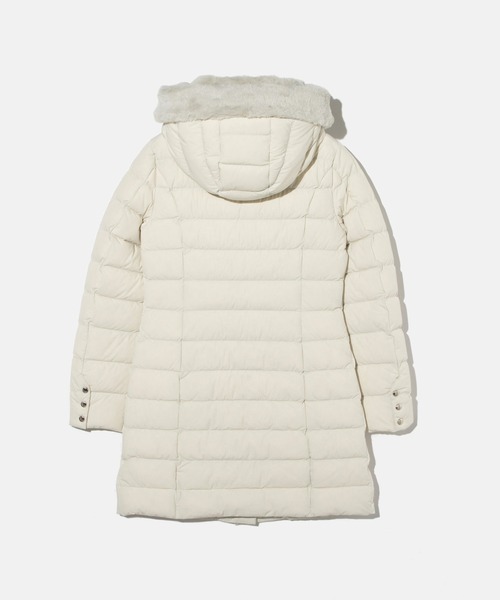 ケープホーン　SANTACRUZ ダウンコート　ホワイト　44 セール】CAPE HORN SANTACRUZ ECOFUR ケープホーン サンタクルーズ