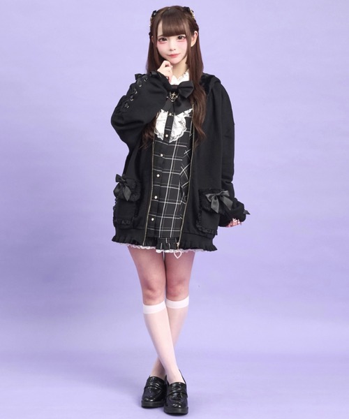 Secret Honey(シークレットハニー)の「うさ耳ファーパーカー(パーカー・レディース・オフホワイト/ブラック・FREE)」の10枚目の写真