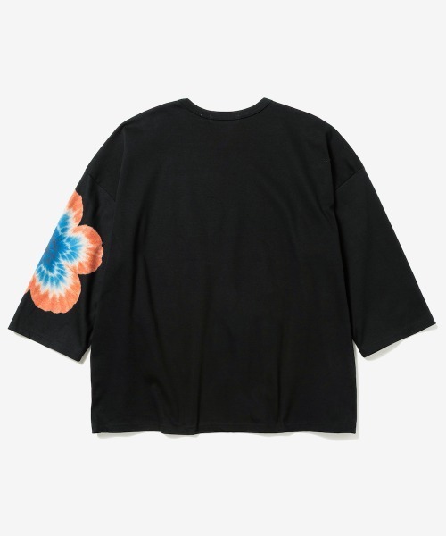 rehacer(レアセル)の「rehacer : Bloom Dye Sleeve CS / ブルームダイ スリーブカットソー(Tシャツ/カットソー・メンズ・ホワイト/ブラック・SMALL/MEDIUM/LARGE/X-LARGE)」の7枚目の写真