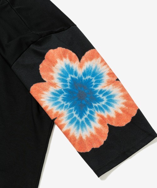 rehacer(レアセル)の「rehacer : Bloom Dye Sleeve CS / ブルームダイ スリーブカットソー(Tシャツ/カットソー・メンズ・ホワイト/ブラック・SMALL/MEDIUM/LARGE/X-LARGE)」の4枚目の写真