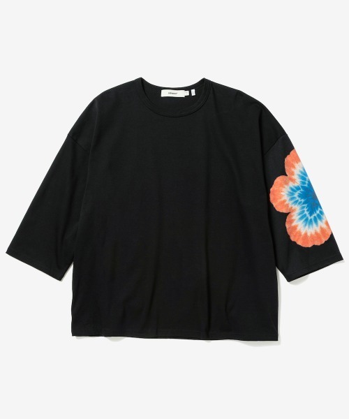 rehacer(レアセル)の「rehacer : Bloom Dye Sleeve CS / ブルームダイ スリーブカットソー(Tシャツ/カットソー・メンズ・ホワイト/ブラック・SMALL/MEDIUM/LARGE/X-LARGE)」の8枚目の写真