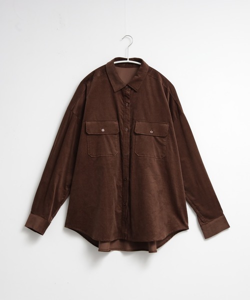 for/c(フォーシー)の「コーデュロイシャツ【サスティナブル】(シャツ/ブラウス・レディース・アイボリー/チャコール/ブラウン・M/L)」の6枚目の写真