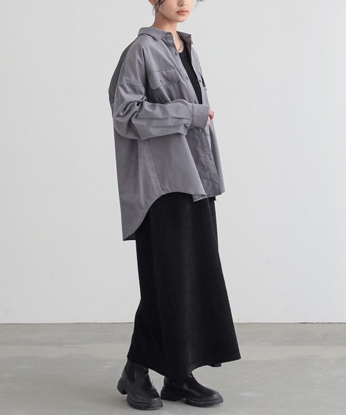 for/c(フォーシー)の「コーデュロイシャツ【サスティナブル】(シャツ/ブラウス・レディース・アイボリー/チャコール/ブラウン・M/L)」の14枚目の写真