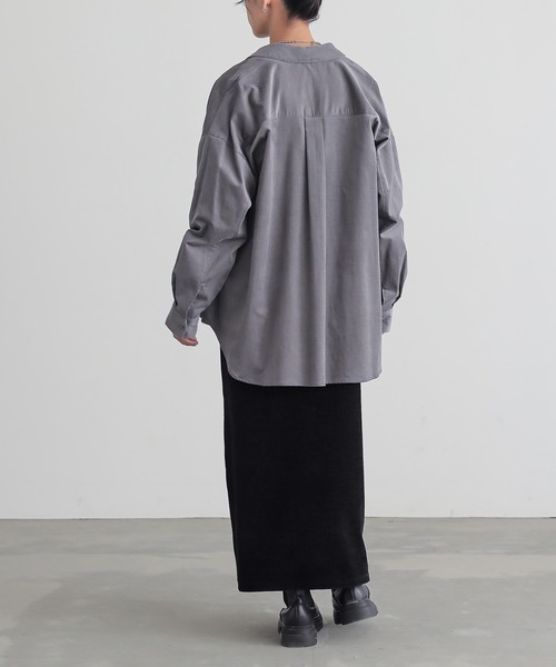 for/c(フォーシー)の「コーデュロイシャツ【サスティナブル】(シャツ/ブラウス・レディース・アイボリー/チャコール/ブラウン・M/L)」の15枚目の写真