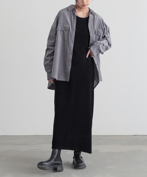 for/c(フォーシー)の「コーデュロイシャツ【サスティナブル】(シャツ/ブラウス・レディース・アイボリー/チャコール/ブラウン・M/L)」の16枚目の写真