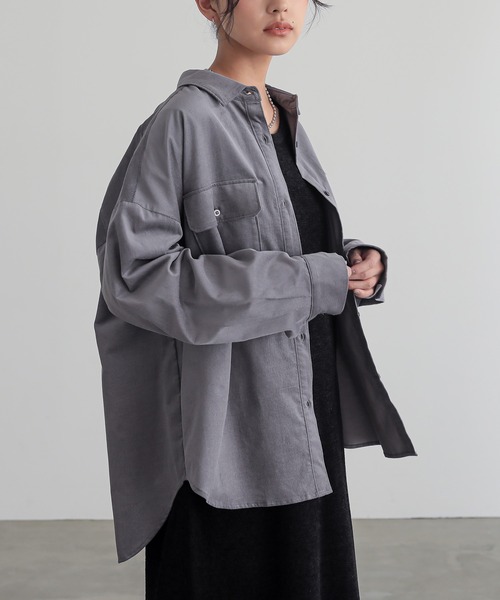 for/c(フォーシー)の「コーデュロイシャツ【サスティナブル】(シャツ/ブラウス・レディース・アイボリー/チャコール/ブラウン・M/L)」の9枚目の写真