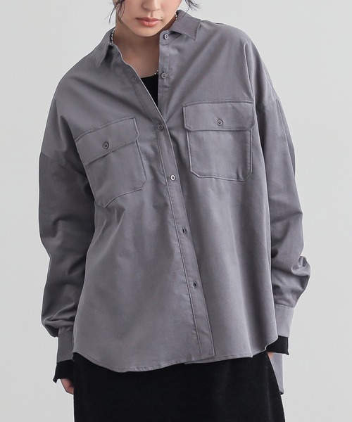for/c(フォーシー)の「コーデュロイシャツ【サスティナブル】(シャツ/ブラウス・レディース・アイボリー/チャコール/ブラウン・M/L)」の12枚目の写真