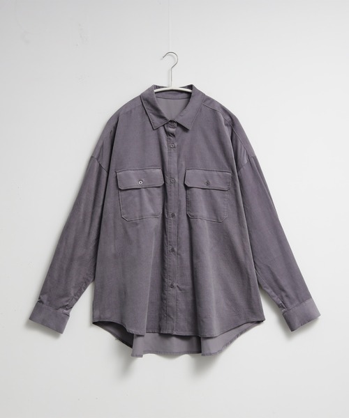for/c(フォーシー)の「コーデュロイシャツ【サスティナブル】(シャツ/ブラウス・レディース・アイボリー/チャコール/ブラウン・M/L)」の7枚目の写真