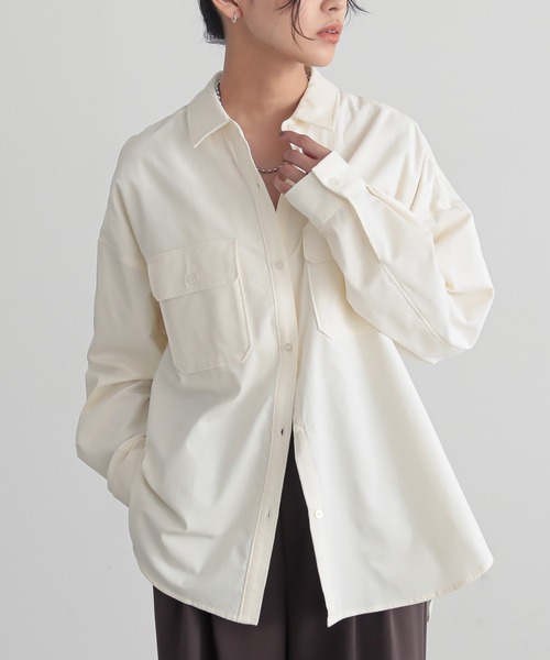 for/c(フォーシー)の「コーデュロイシャツ【サスティナブル】(シャツ/ブラウス・レディース・アイボリー/チャコール/ブラウン・M/L)」の19枚目の写真
